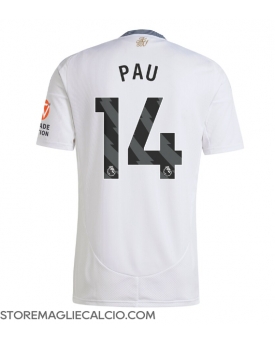 Aston Villa Pau Torres #14 Maglia Gara Trasferta Repliche 2024-25